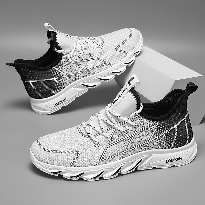 2025 New Summer Soft-soled Running Fly-woven Men's Shoes Comfortable Men's Mesh Sports Shoes Casual Outing Forrest Gump Shoes