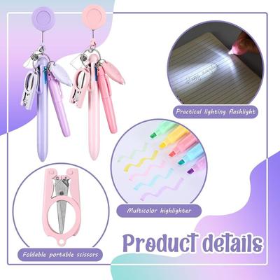 Pack de Stylos pour Infirmière Portable Porte-badges d'identification rotatifs Clip de Badge d'infirmière Fashion