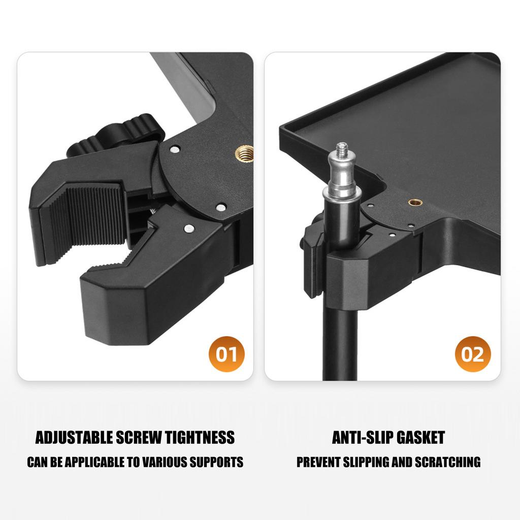 Equipo de Grabación Profesional Bandeja para Soporte de Micrófono Para Soportes de Micrófonos Soportes de Mezcladora Carga de 2 kg Durabilidad Construcción ABS