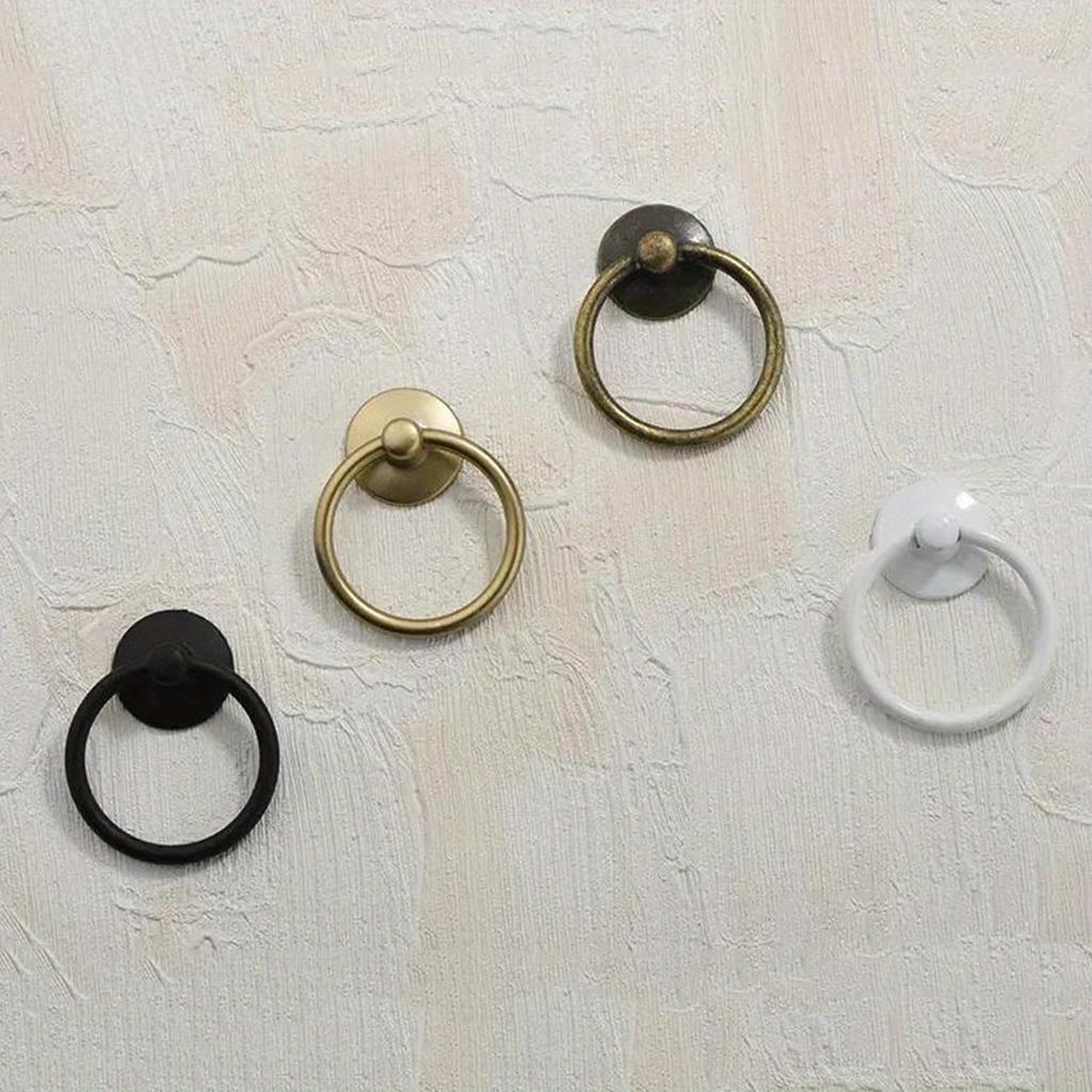 2pcs Circular Single Hole Drawer Handles, Cabinets, Wardrobe Handles,Vintage Alloy Handles