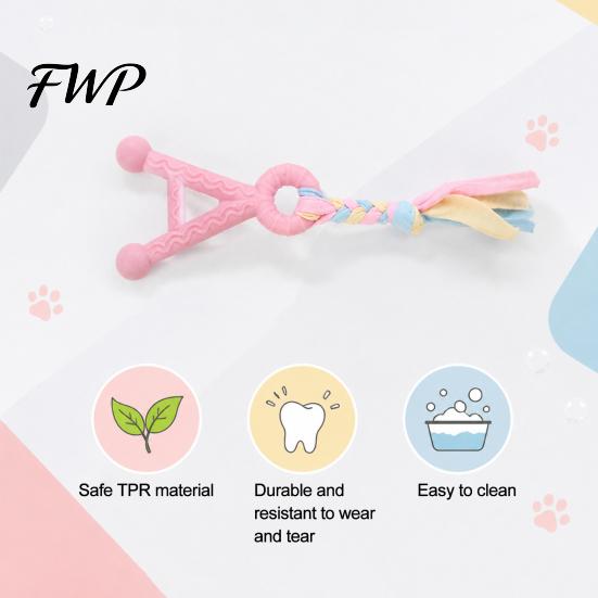 Pet Boredom Relief Toys A-Letter Dog Chew Toy with Braided Rope, Tug of War Puppy Toy, Teeth Cleaning for Small Medium Breed Dogs Chewing