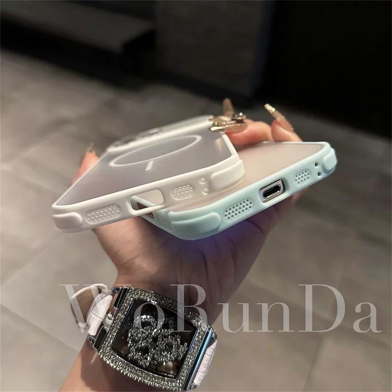 iPhone 17 Air Frosted Magnetic Heat Dissipation Case for 16 Pro Max - Anti-Fall Cover for Women