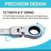 1Pcs Dual-purpose Plum Blossom Open-end Wrench, Industrial Grade Adjustable Ratchet Wrench, 72 Tooth Quick Wrench, Plum Blossom Wrench