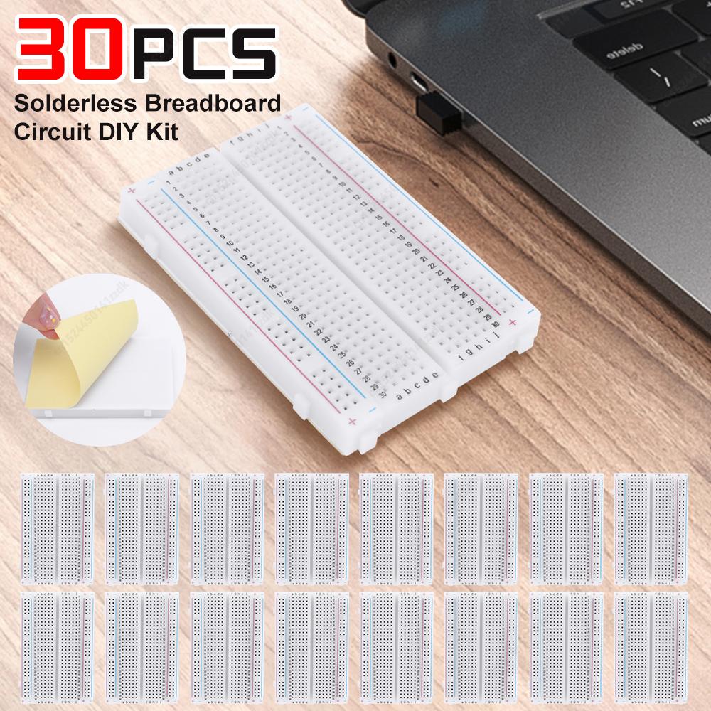 1-30pcs 400 Tie Points Solderless PCB Breadboard Spliceable Mini Universal Test Protoboard PCB Bread Board for Experiment Test R