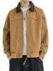 Khaki Couple Tooling Jacket Men's Spring and Autumn Trend Brand American Retro Lapel Front Shoulder Detroit Top
