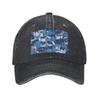 Cats Army Camouflage  Denim Cap Casual Baseball Caps Adjustable Hat Summer Unisex Baseball Hats