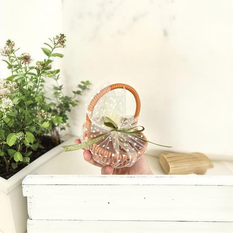 Retro Woven Mini Handheld Basket – Vintage-Style Faux Rattan Decorative Basket For Flower Arrangements, Wedding Party Decor