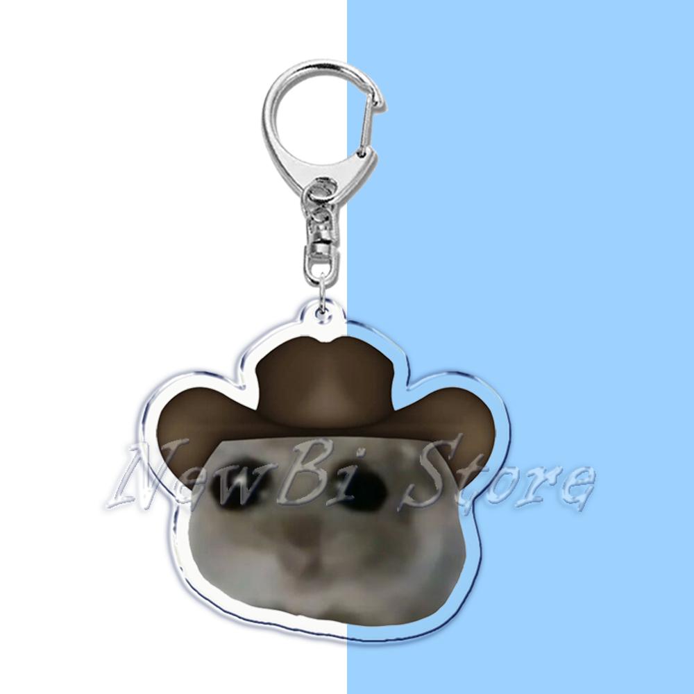 Fun Meme Im Just A Girl Sad Hamster Key Chain Keychains Ring for Accessories Bag Funny Pendant Keyring Jewelry Fans Gifts