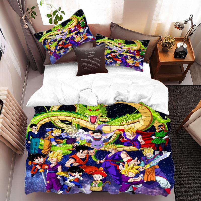 Bed Three-Piece Quilt Cover Pillowcase Digital Printing Four-Piece Set