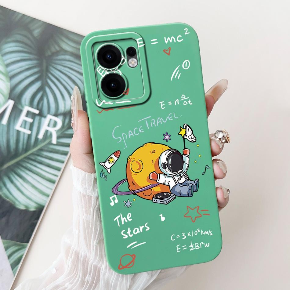 For OPPO Reno13 F 4G 5G Reno13 Pro Cute Cartoon Astronaut Cat Phone Case Reno 13F 13 13Pro Soft Silicone Shockproof Cases