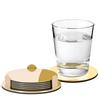 Round Gold Stainless Steel Coaster Set Mirror-like Drink Pad Insulated Cup Mat  Restaurant