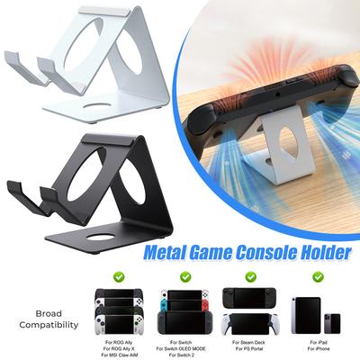 Metal Game Console Holder Game Console Accessories Portable Console Stand Base for ROG Xbox Ally/X for Switch 2/Steam Deck