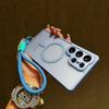Matte for Magsafe Translucent Lanyard Case for Samsung Galaxy S26 S25 Ultra S24 FE S23 Plus A16 A36 A56 A17 Wrist Strap Cover
