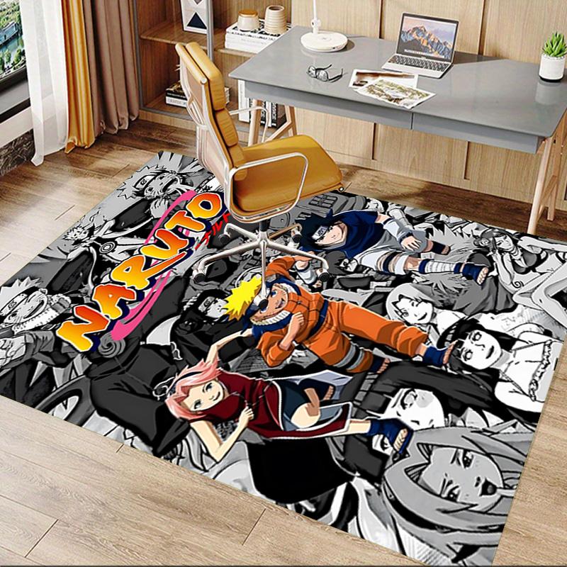 1pc Naruto Adventure Begins Carpet for Playroom Bedroom Living Room Sofa Home Decor,kids Game Area Rug Non-slip Floor Mat Y723119
