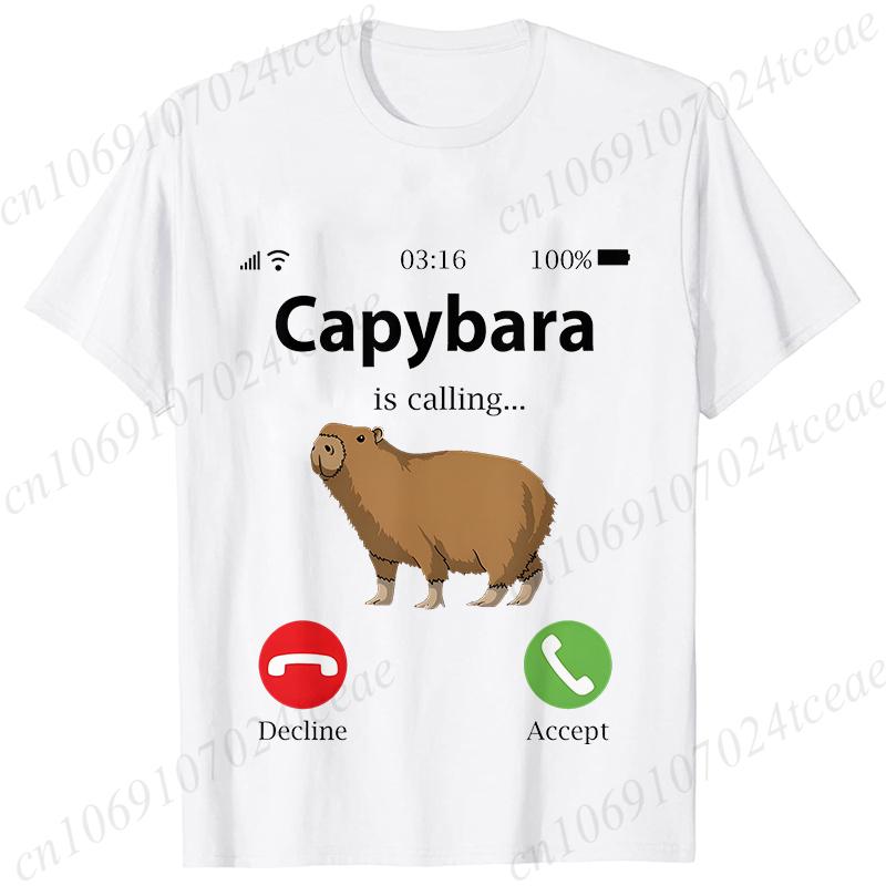 Capybara Sună Tricouri pentru Femei Amuzant Capibara Rozător Iubitor de Animale Umor Tricouri Vară Mânecă Scurtă Îmbrăcăminte Femei