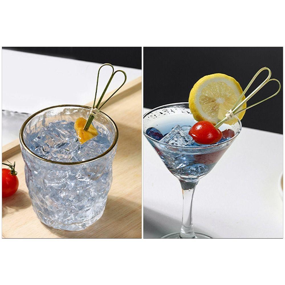 Creative Party Decoration Kitchen & Bar Cocktail Decoration Stick Toothpick Art Flower Stick Bamboo Stick Fruit Stick