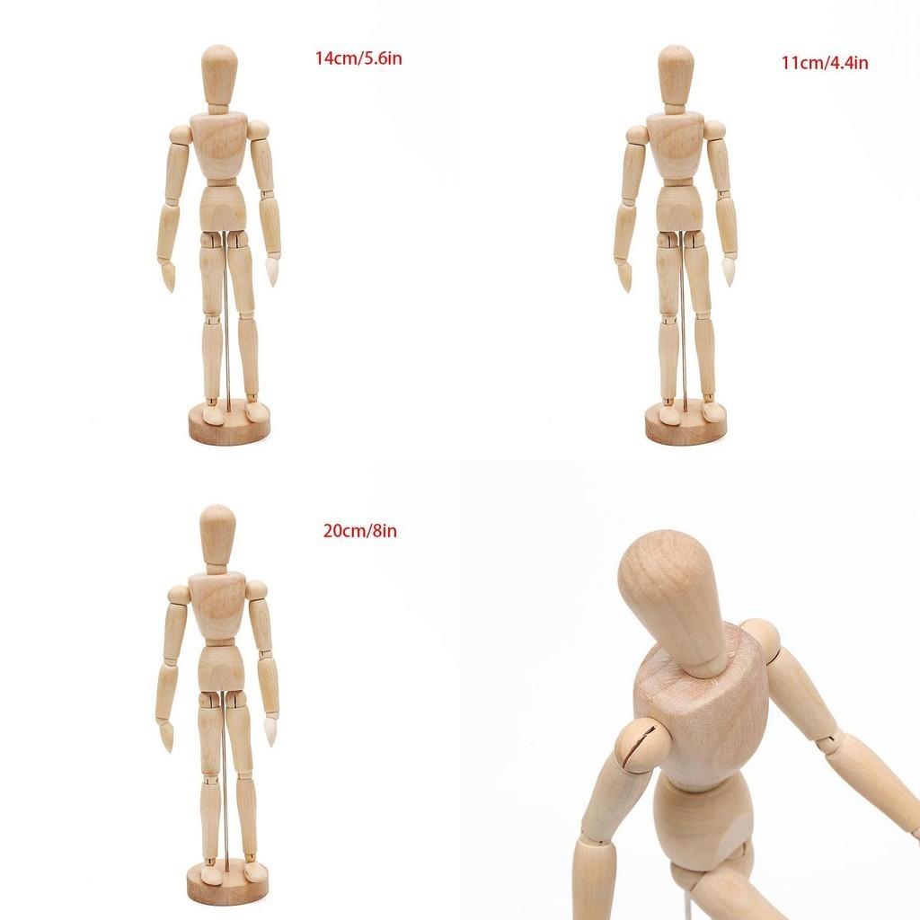 Wooden Human Artist Manikin Drawing Model Unisex Male Female Sketching Tool
