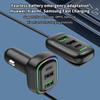 6-Ports Usb Type-C Front And Rear Extension Car Charger With Rgb Light Pd Fast Charging Power Adapter For Iphone Tablet Laptop