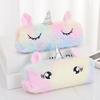 WTEMPO Autumn Winter Soft Short Plush Cute Octagonal Zipper Pen Cases Makeup Storage Bags Graduation Season Back-to-school Season Gifts
