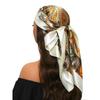 Female Bohemian Style Paisley Printed Square Scarf, Vintage Fashion Headscarf, Fashion Hair Accessories For Women And Girls