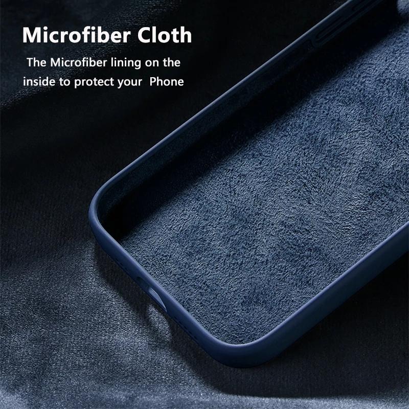Liquid Silicone Case For iPhone 17 16 13 15 14 ProMax 12 Pro Cover for iPhone 16 17 13 11 12 14 15 Pro Max Soft Cases With Box