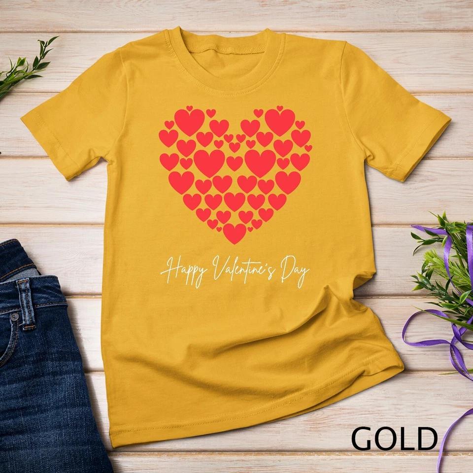 Funny Happy Valentines Day Heart Love Valentine Men Women T-Shirt Unisex T-shirt 3 L