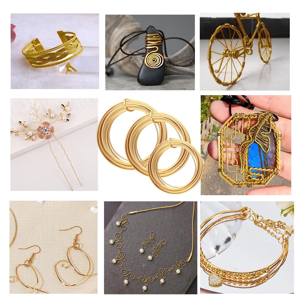 6Meters Square Brass Wire 0.6/0.8/1mm Wires For DIY Bracelet Necklace Jewelry Cord Beading String Craft Making Accessories