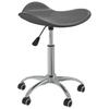 Vidaxl Swivel Dining Chair, Grey, Upholstered with Faux Leather