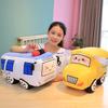 Cartoon-Simulationsauto, Bus, Polizeiauto, Kuschelkissen, Plüschtier, beruhigende Puppe, Stoffpuppe, Geburtstagsgeschenk