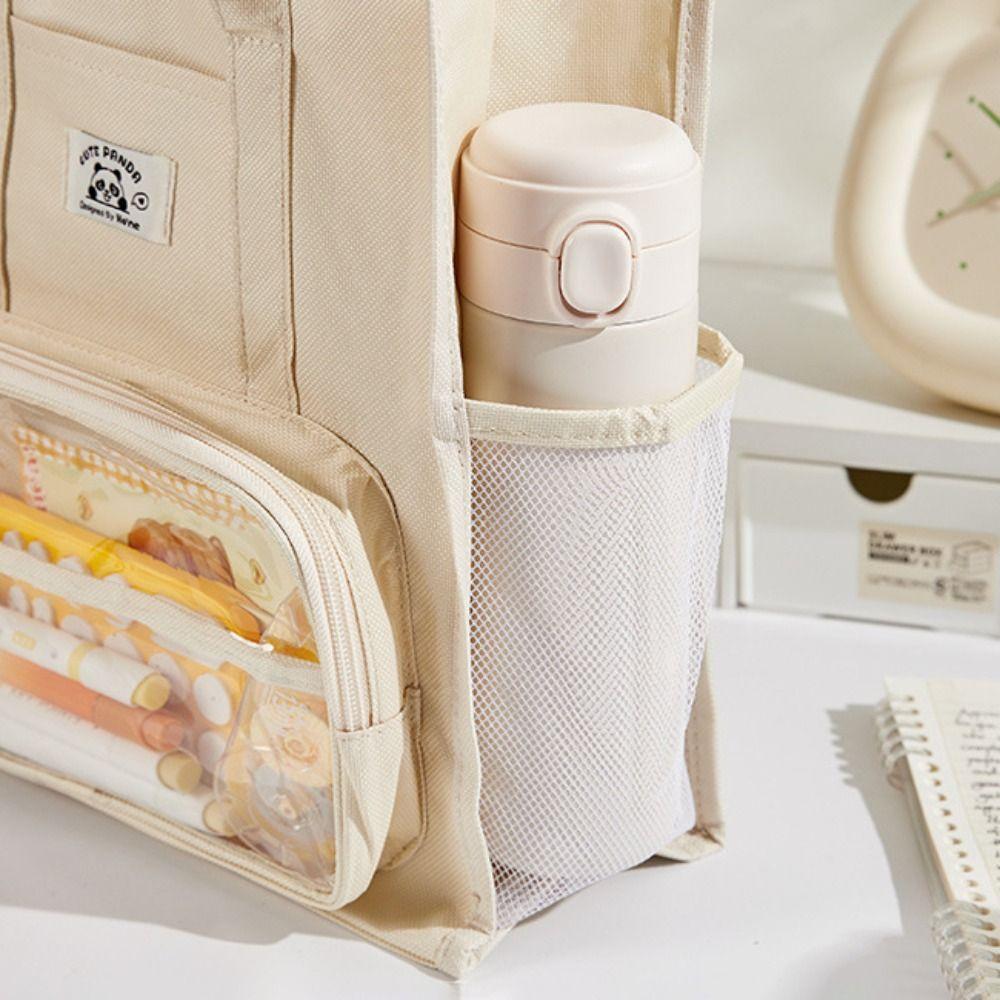 Multi Layer File Bag Solid Color Schoolbag High Quality Tutoring Bag  Students