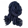 Women Scarf Solid Color Pleated Long Scarf Retro Autumn Winter Warm Long Scarf Soft Vintage Inspired Scarf