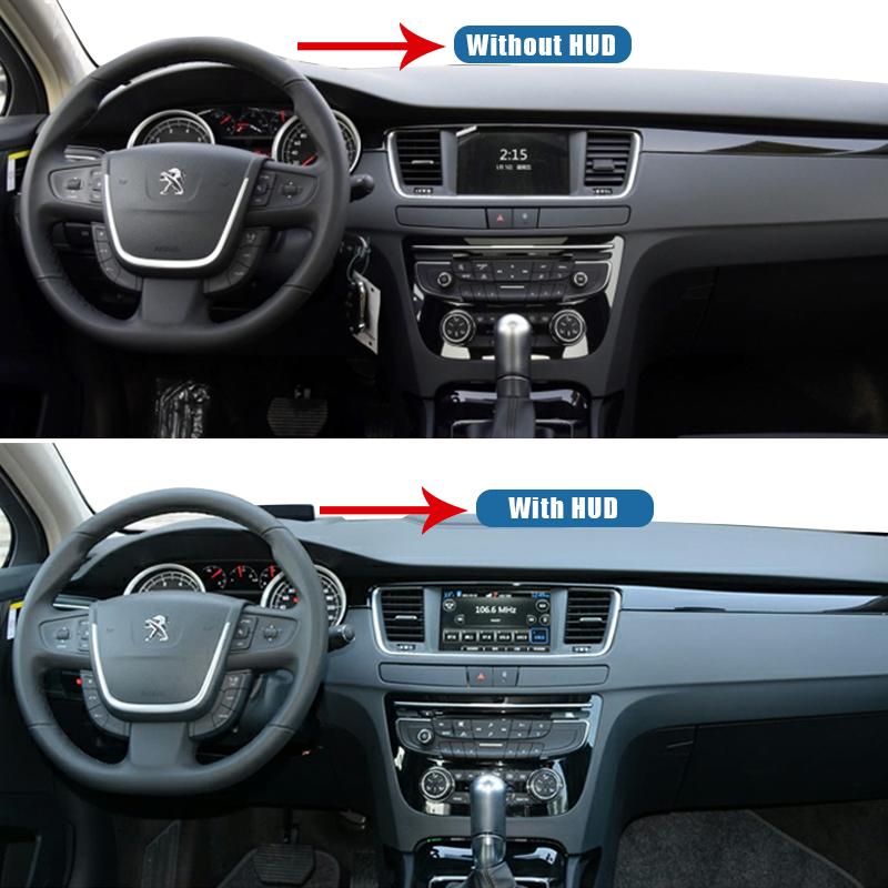 Car Dashboard Covers Avoid Light Pad Anti-UV Carpets Non-Slip Mats For Peugeot 508 2010 2011 2012 2013 2014 2015 2016 2017