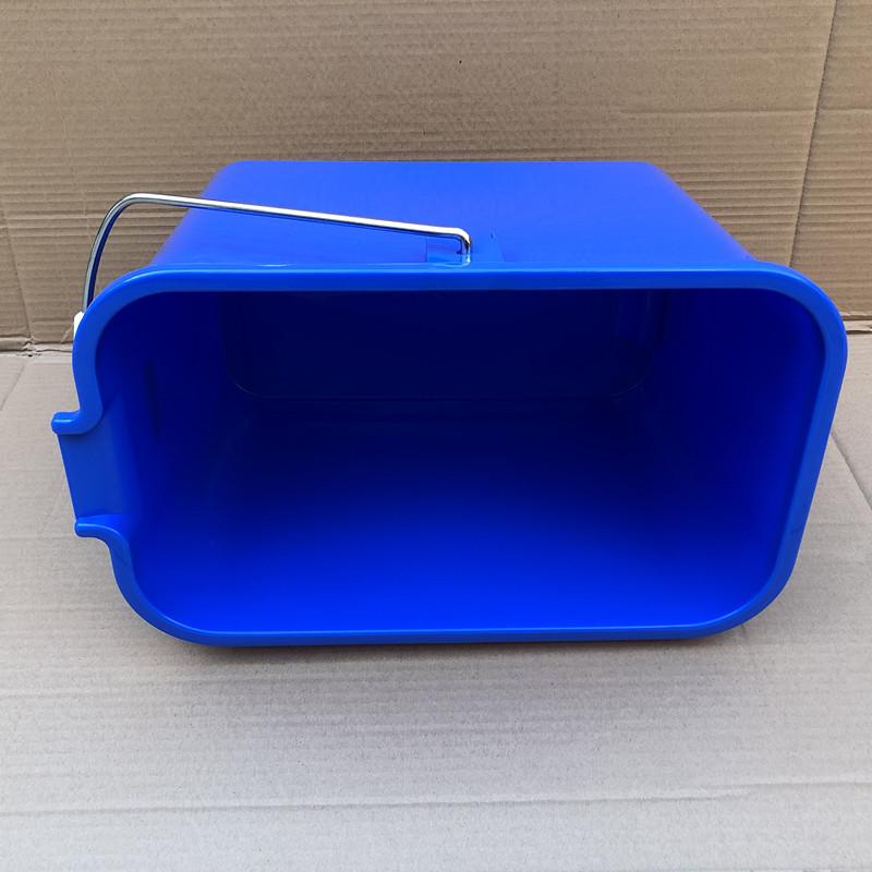 Enhanced Rectangular Mop Bucket with Hand-Press Squeeze for Easy Cleaning - Durable Plastic Design for Household Use