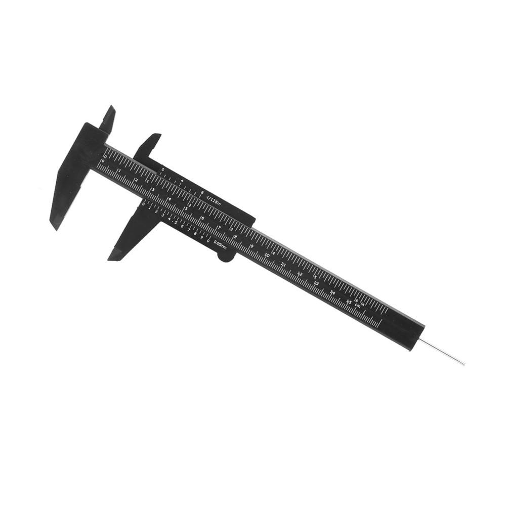 Plastic Vernier Caliper 150mm Length Sliding Gauge Ruler Double Scale Measuring Tool For Students