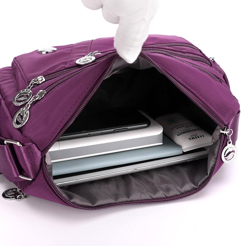 Women's Waterproof Nylon Canvas Shoulder & Crossbody Bag - Japanese & Korean Style for Everyday Use