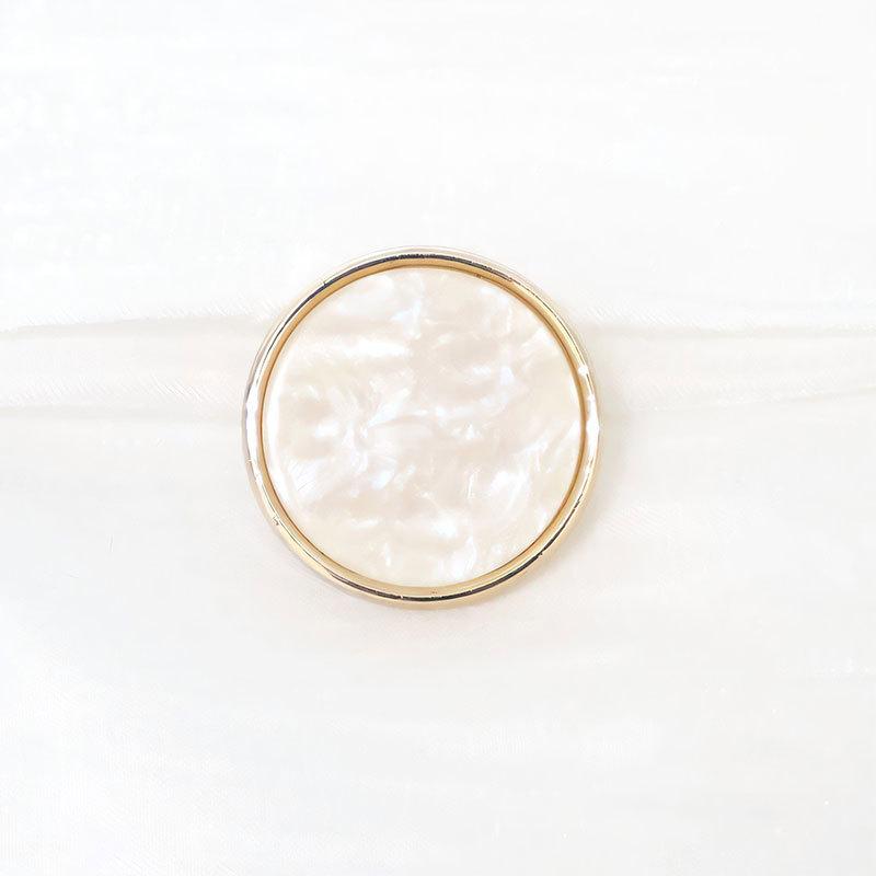 Plastic Buttons, Electroplated Gold Bottom, High-Grade Resin Surface Buttons, Woolen Coat, Trench Coat, Hand-Sewn Buttons, Cardigan Shirt Cufflinks