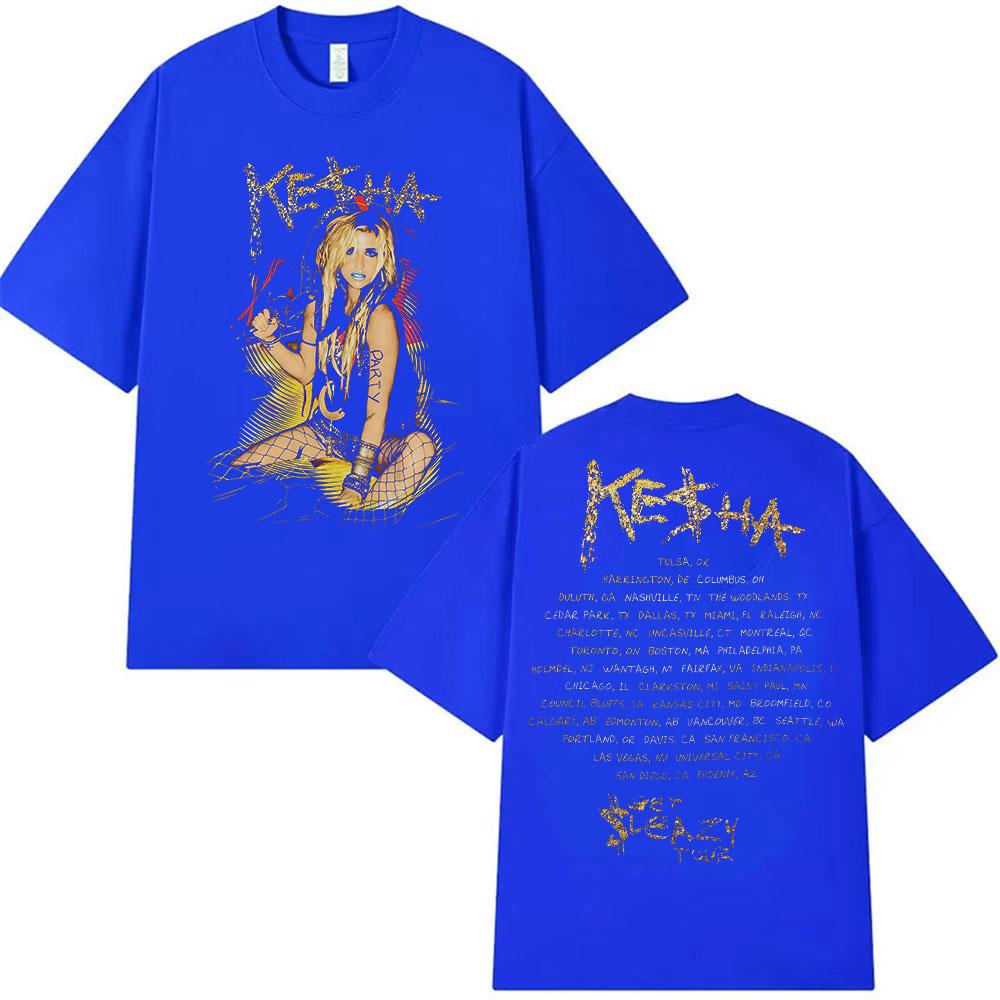 90s Vintage Kesha Album Graphic T Shirt Unisex Women High Quality Fashion Cotton Tshirts Aesthetic Clothing Short Sleeve Tshirt