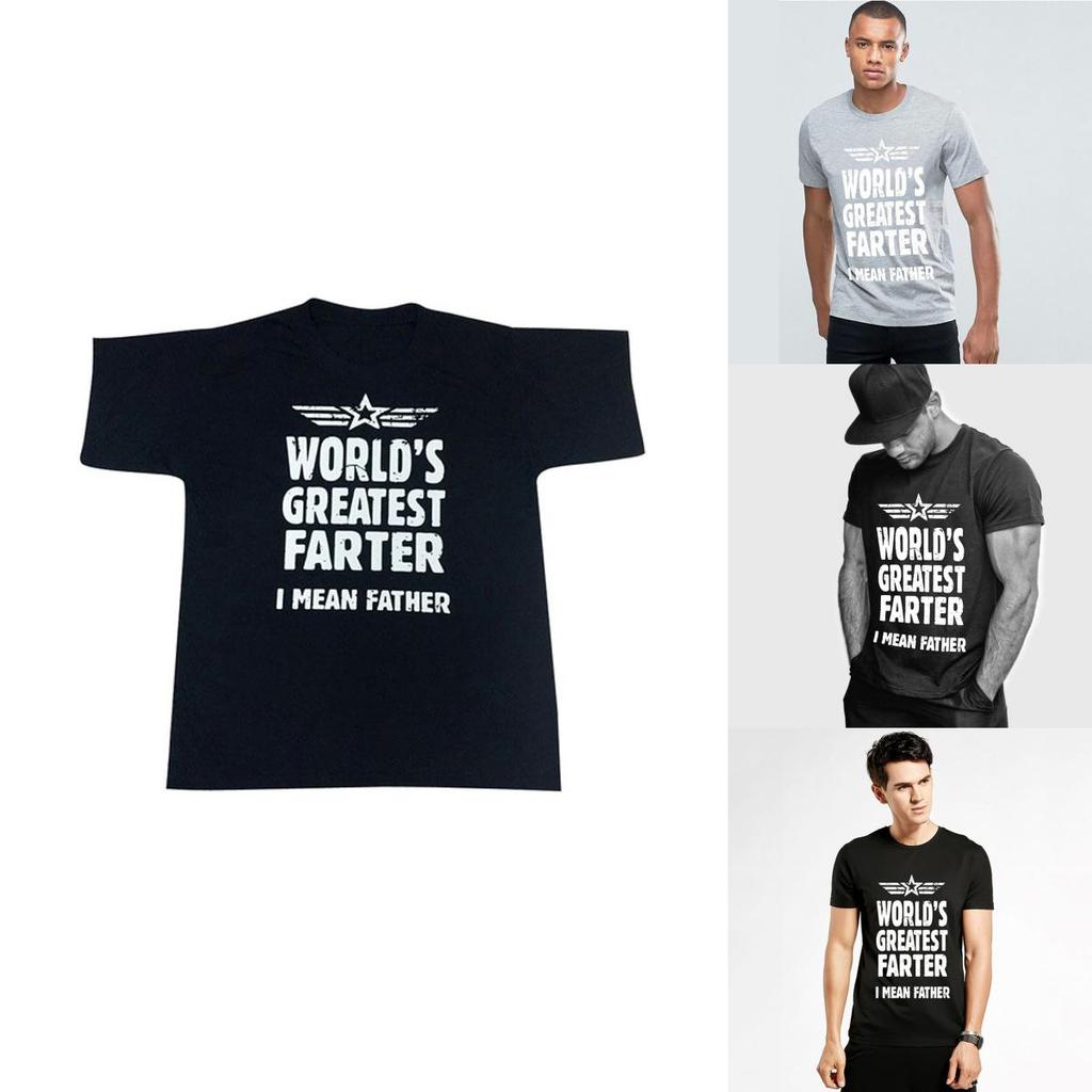 Worlds Greatest Farter Mens Funny Cotton Blend Tshirt Stylish Casual Dad Gift