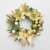Wooden American Style Christmas Wreath Door Sign Flat Printed Plaque for Window and Decoration