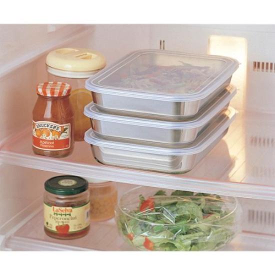 Oaks Stainless Steel Tray Set with Lid for with Silver Japan-made Storage, 3-Piece Set, Mesh, Small, TN1384,