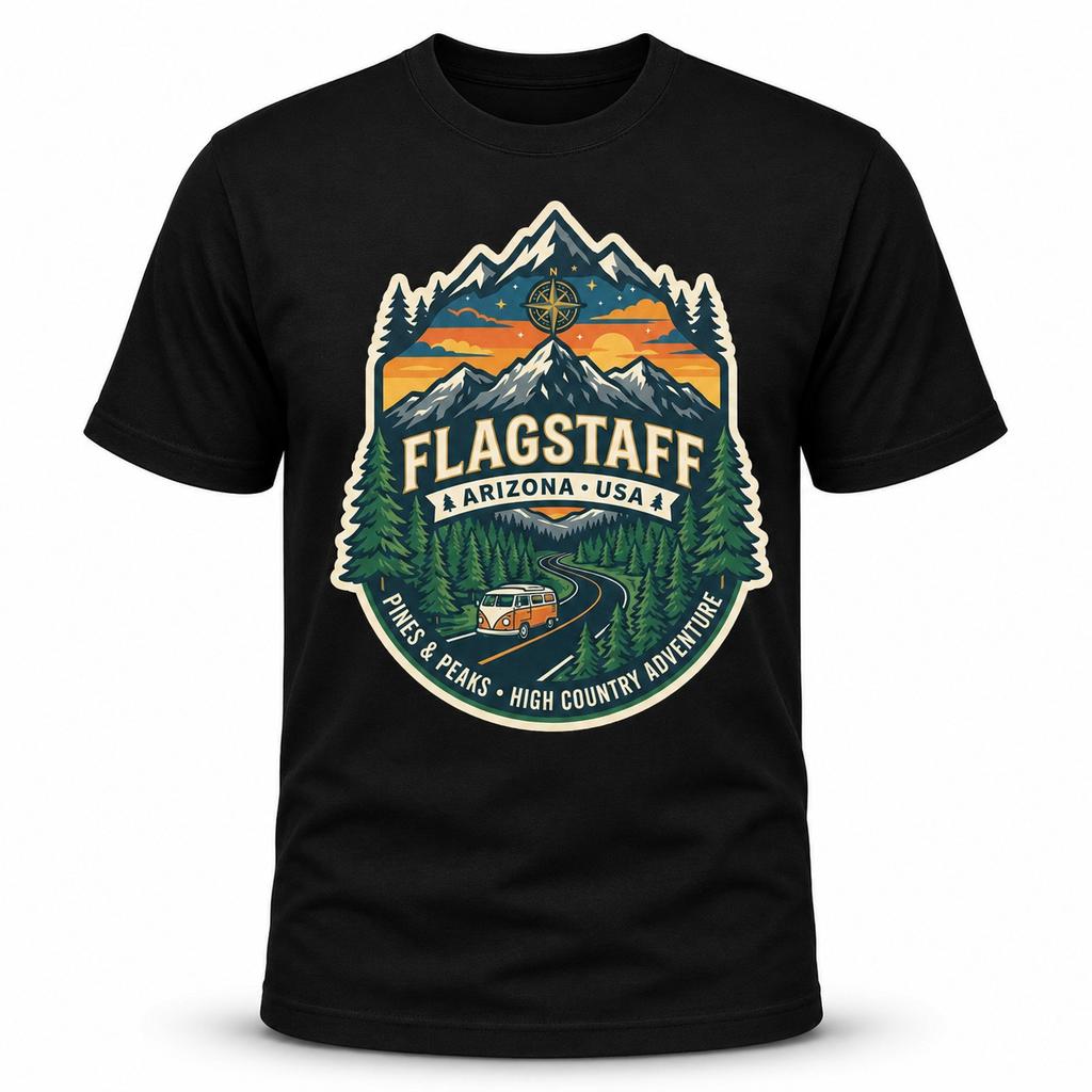 Flagstaff Arizona Pine Peak Graphic T-Shirt Unisex Travel Tee