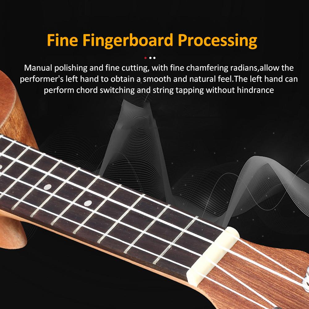 Ammoon 21 Inch Acoustic Soprano Ukulele Ukelele Uke Sapele Wood Open Style Tuning Peg for Beginners Boys Girls