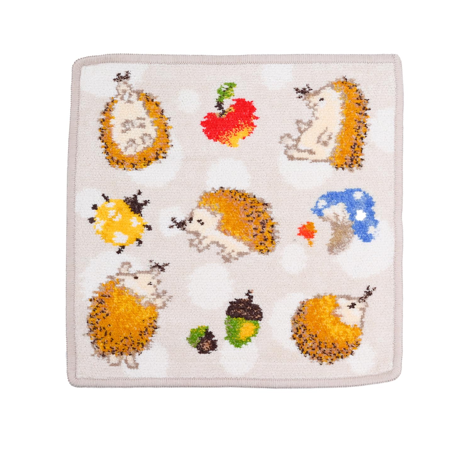 Feiler Handkerchief Hand Towel Towel Handkerchief 25cm Hedgehog Beige [Used]