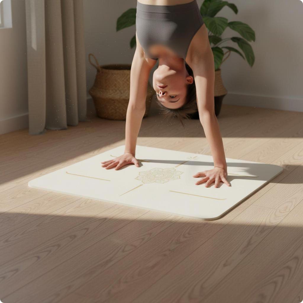 Handstandmatte Gummi Anti-Rutsch-Pad Balance Training für Anfänger Dunkelgrau
