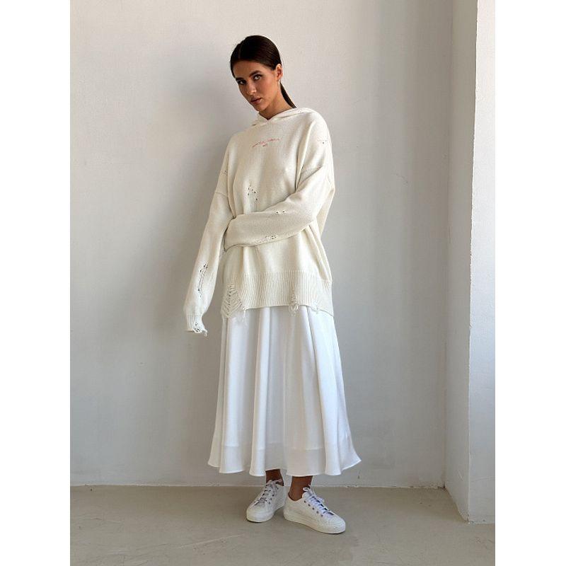 European and American Skirt Elegant Elegant High Waist Satin Casual Skirt High Waisted Long Skirt