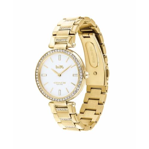 Coach Women's Park Watch, White Dial, Stainless Steel Strap, 14503093 [Official Import]