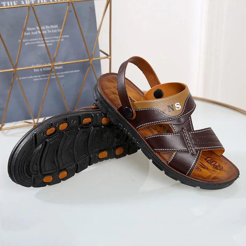 Sandali da spiaggia Estivi Sandali e ciabatte a doppio uso Scarpe da spiaggia da uomo Versione coreana Sandali traspiranti Sandali e ciabatte impermeabili