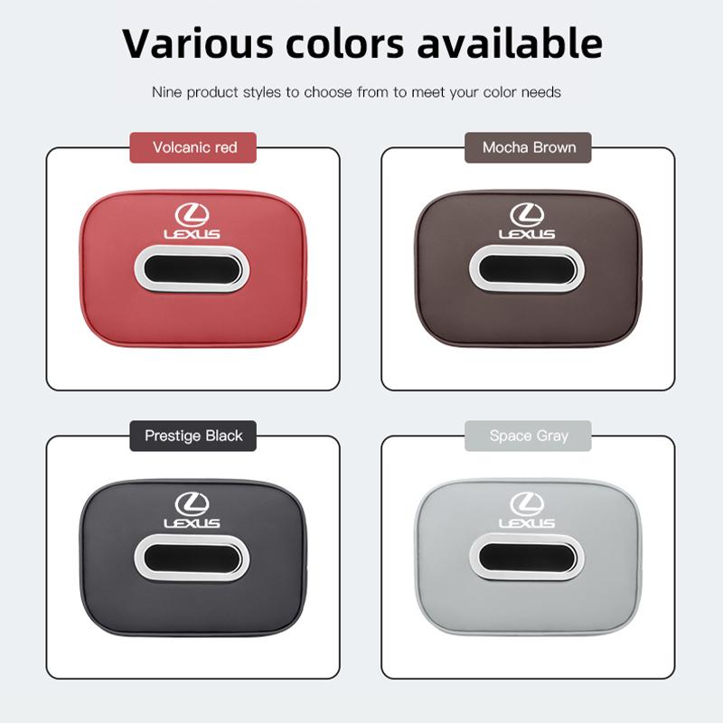 New PU Leather Car Tissue Box Storage Bag Accessories For Lexus IS250 IS350 IS200 UX RX350 LX570 LX600 LX470 GX470 RX330 NX300
