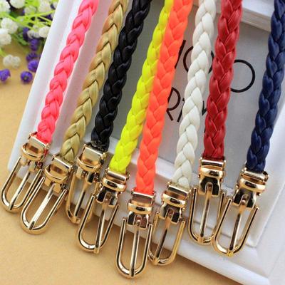Korean PU Woven Women's Thin Belt - Spring/Summer Fashion Accessory