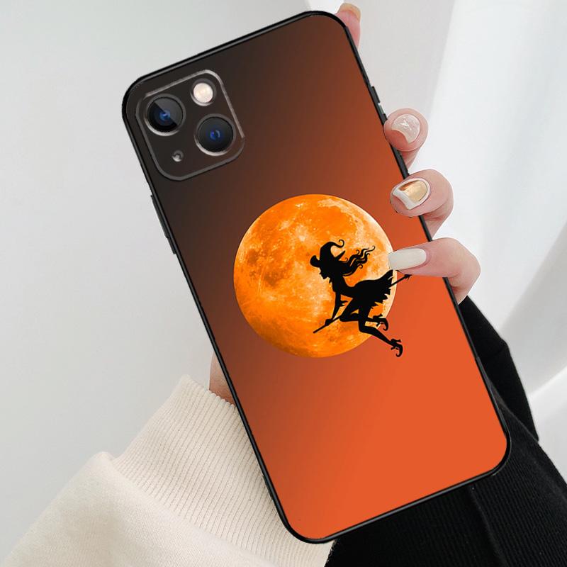 Moon Witch Horror Phone Case For iPhone 13 12 11 14 15 16 Pro Max Mini X XS Max XR Plus Case Back Cover